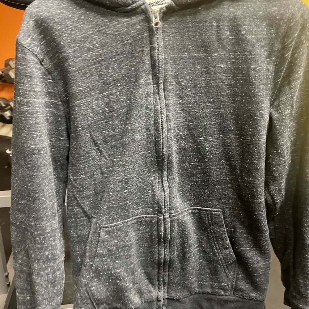 Cat & Jack Men's Charcoal Zip-Up Sweater